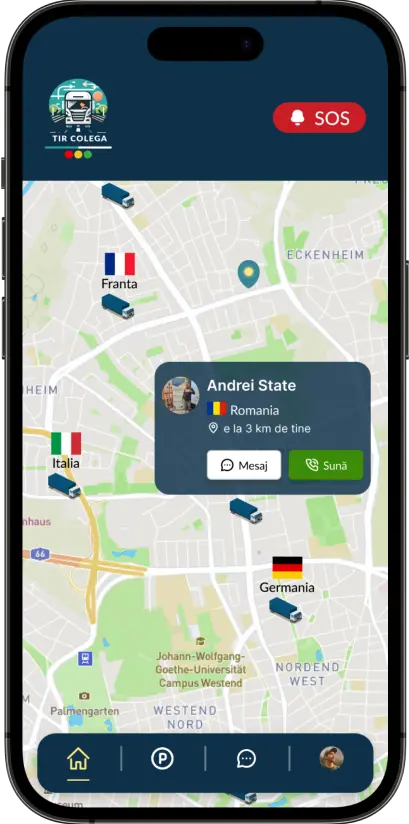 LKW-Kollege - Rechtes Telefon - Heldenbereich - Kollegen sehen Funktion